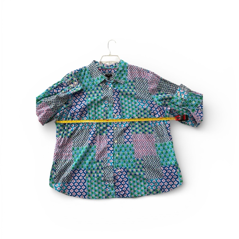 Talbots Multicolor Geometric Button Down Shirt - image 3
